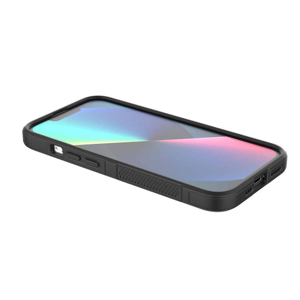 Apple  iPhone 13 Kılıf Esnek TPU Oyuklu Arka Yüzey Tasarımlı Silikon Kapak (Etnik) Siyah