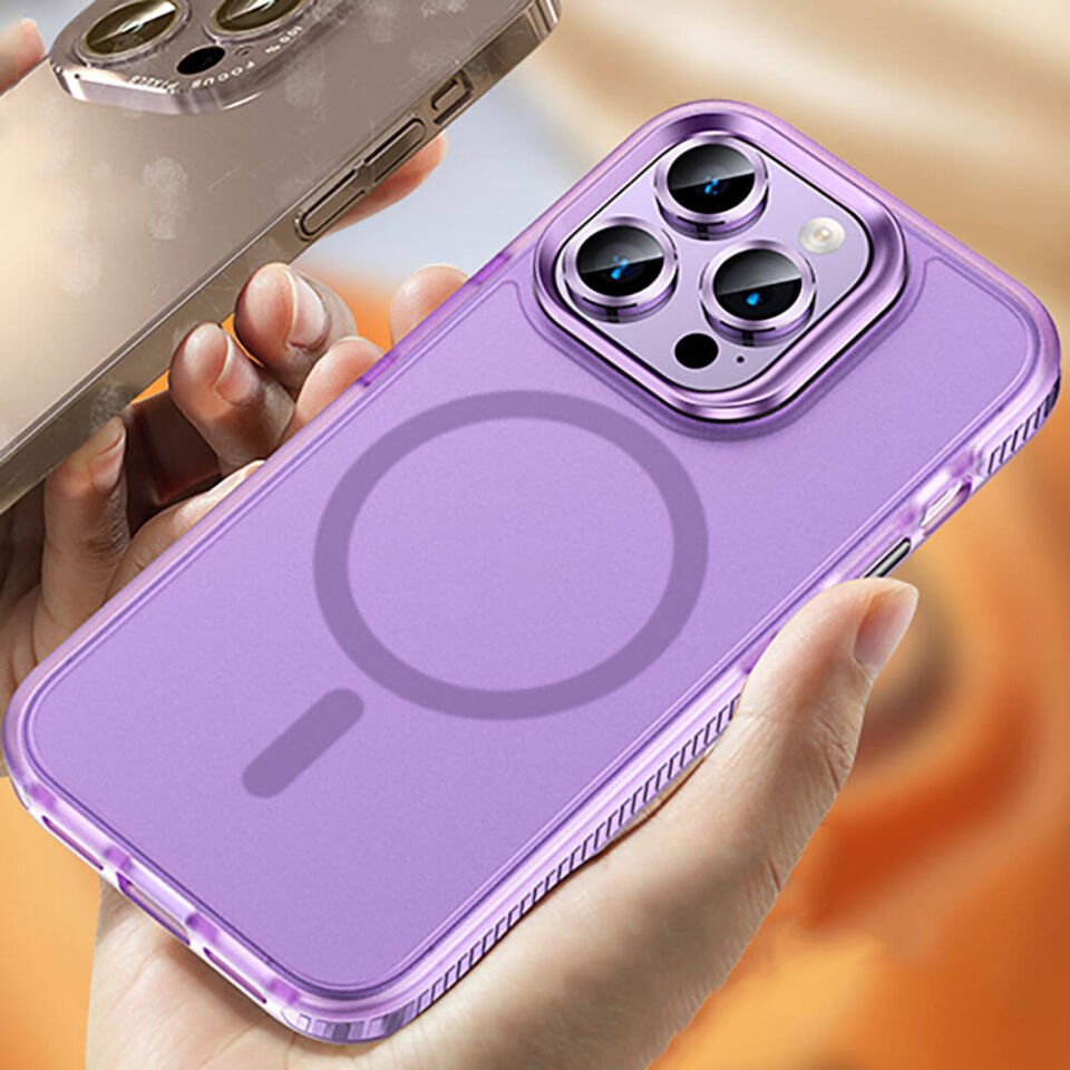 Apple iPhone 15 Pro Kılıf Airbagli Magsafe Wireless Şarj Özellikli Lens Koruyuculu HEPTEKİLETİŞİM Klaptika Kapak
