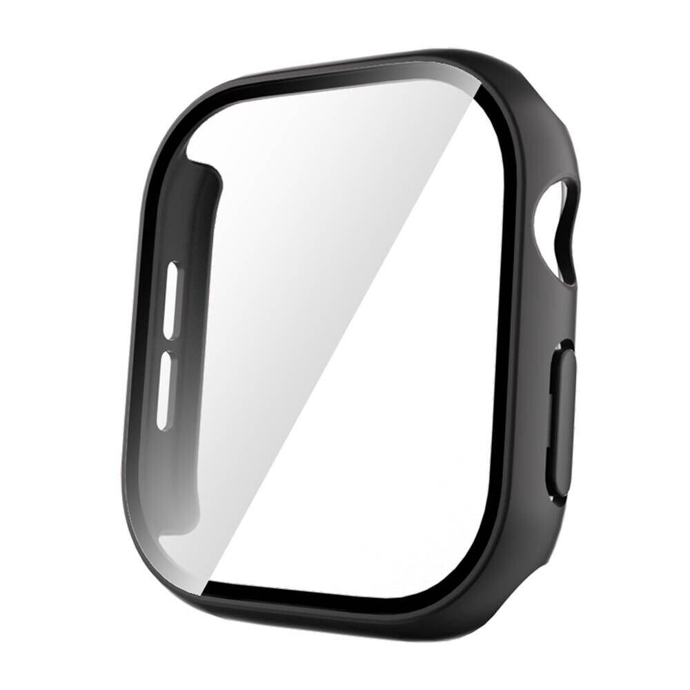 Apple Watch Serisi 10 46mm Sert PC Kasa ve Ekran Koruyucu (Gard 35) Siyah