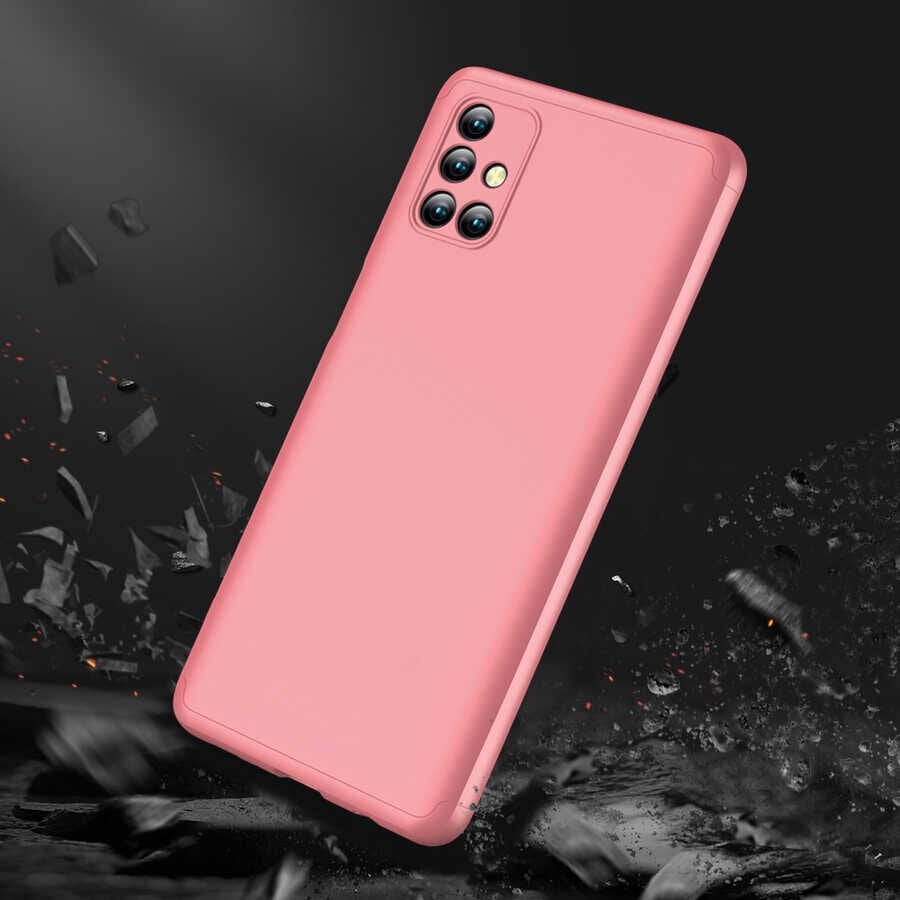 Samsung Galaxy M31S Kılıf 360 Tam Koruma Ön Ve Arka Sert Mika Kapak Orjinal Ays Gkk Kapak Kırmızı