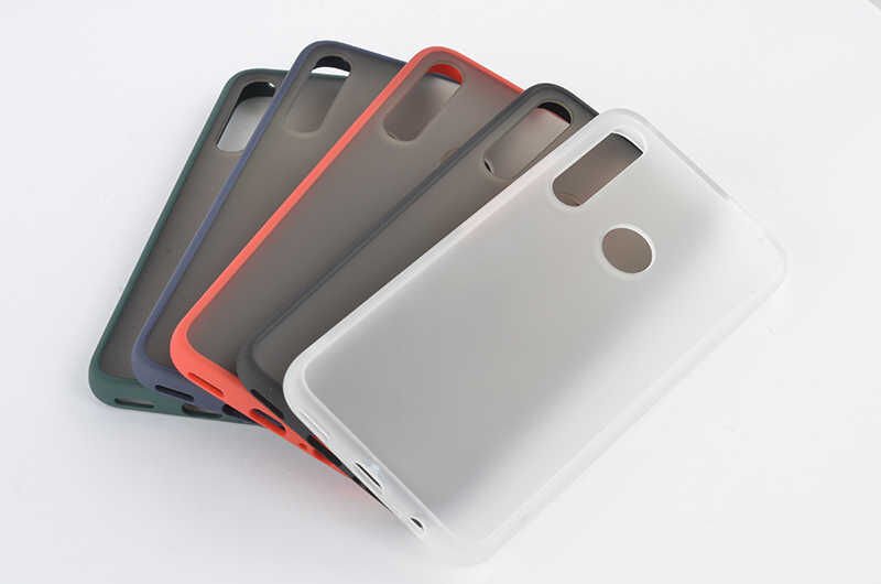 Huawei Y9 Prime 2019 Kılıf Mat Parmak İzi Yapmaz Renkli Tuşlu Sert Silikon Kapak (fri) Siyah