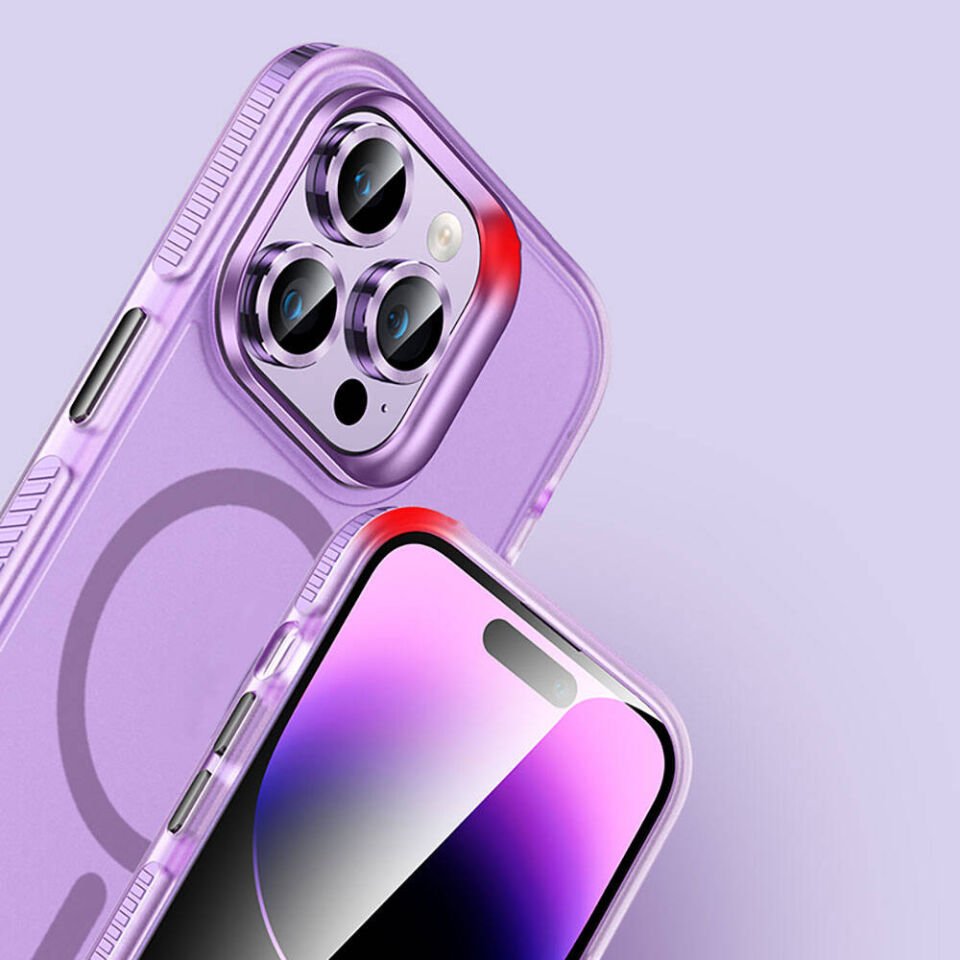 Apple iPhone 15 Pro Max Kılıf Airbagli Magsafe Wireless Şarj Özellikli Lens Koruyuculu HEPTEKİLETİŞİM Klaptika Kapak