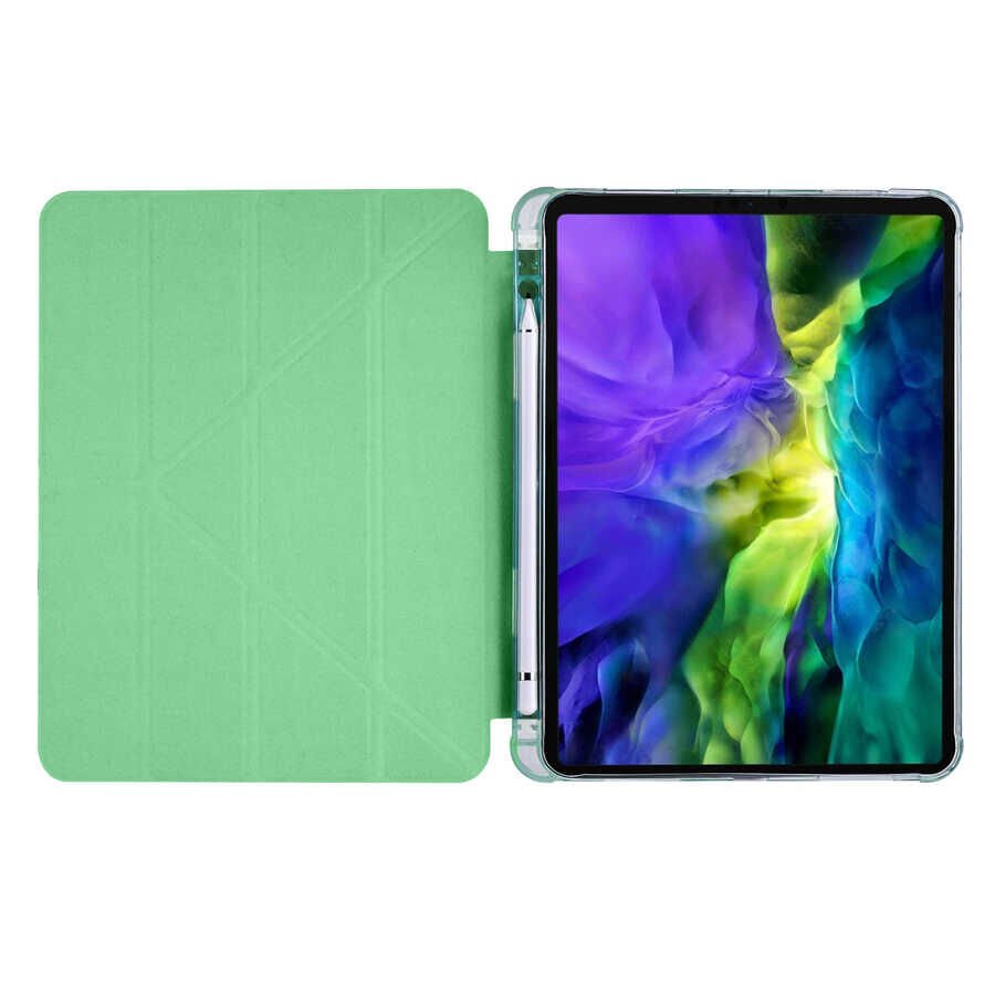 Apple iPad Pro 11 2020 (2.Nesil) Kılıf HEPTEKİLETİŞİM Tri Folding Kalem Bölmeli Standlı Kılıf