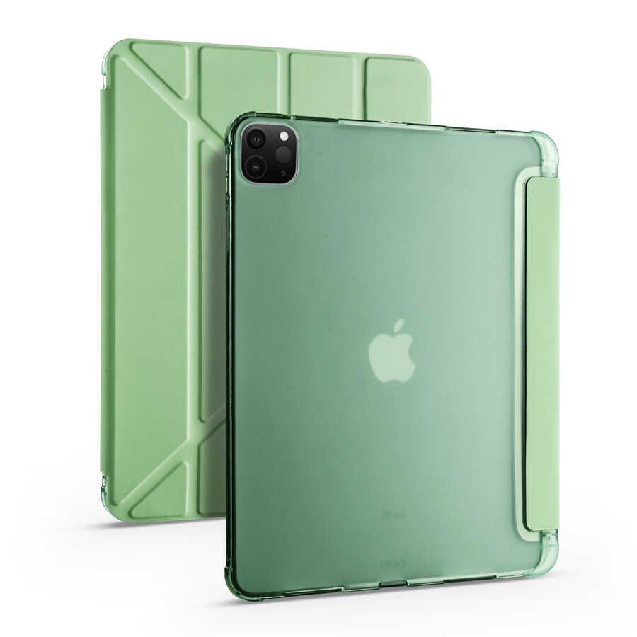 Apple iPad Pro 11 2020 (2.Nesil) Kılıf HEPTEKİLETİŞİM Tri Folding Kalem Bölmeli Standlı Kılıf
