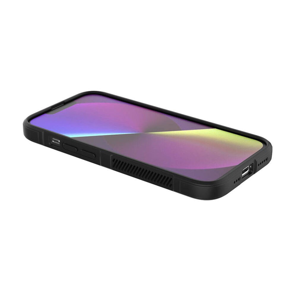 Apple  iPhone 14 Kılıf Esnek TPU Oyuklu Arka Yüzey Tasarımlı Silikon Kapak (Etnik) Siyah