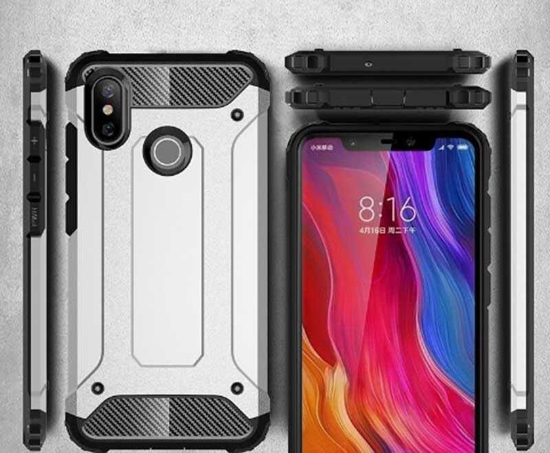 Xiaomi Mi 6X Kılıf Armor Köşe Korumalı Çift Katman Tank Zırh Kapak (CRASH) Mavi