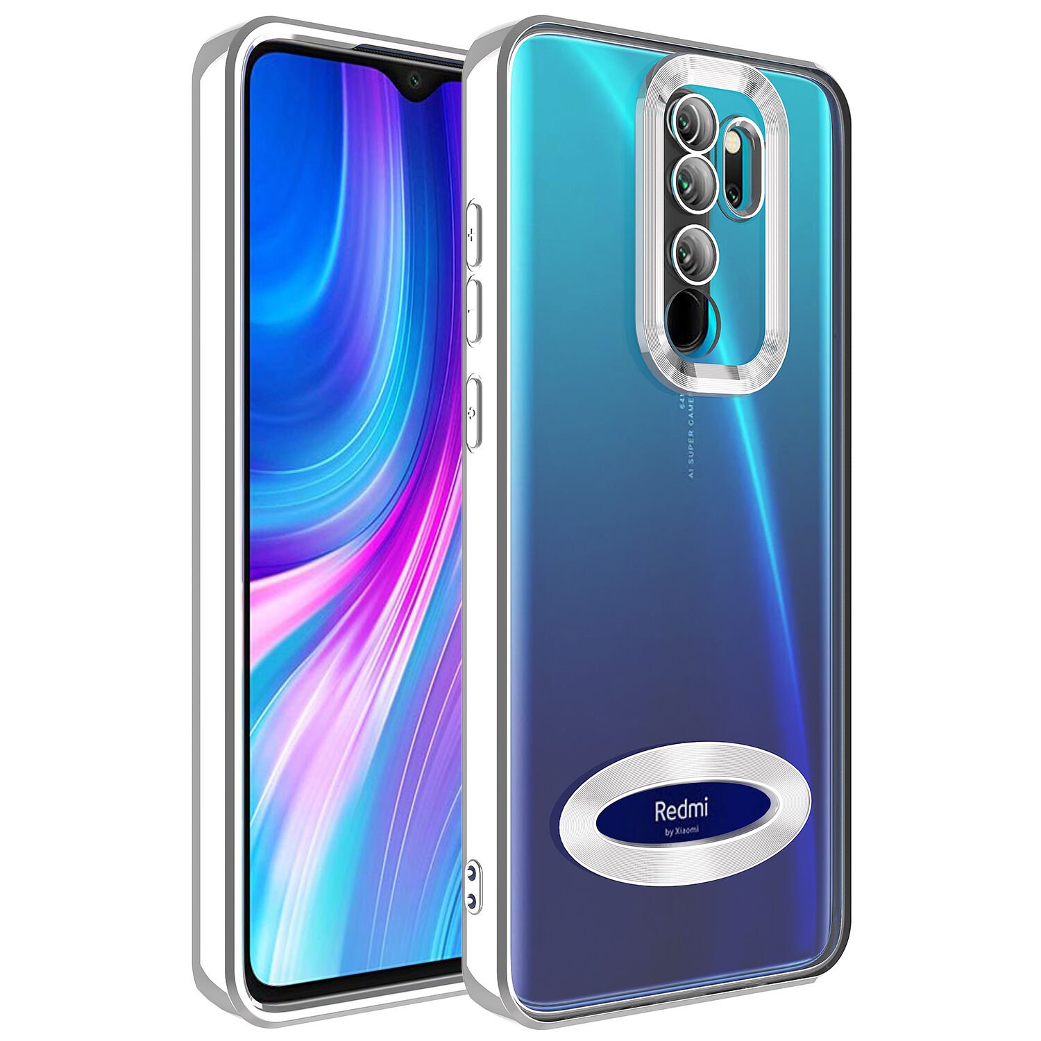 Xiaomi Redmi Note 8 Pro Kılıf Kamera Korumalı Logo Gösteren HEPTEKİLETİŞİM Omega Kapak