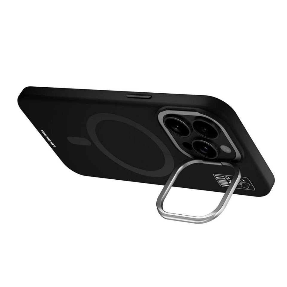 Apple iPhone 14 Pro Kılıf Magsafe Şarj Özellikli Kamera Standlı Youngkit Bitty Cream Kapak