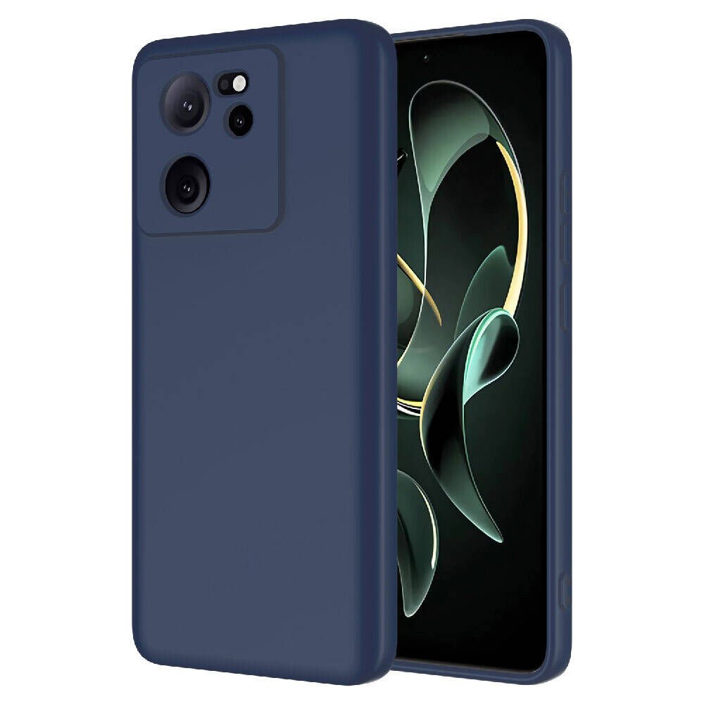 Xiaomi Mi 13T Kılıf Kadife İç Yüzey Yumuşak Dokulu Kamera Korumalı Kapak (MARA) Lacivert