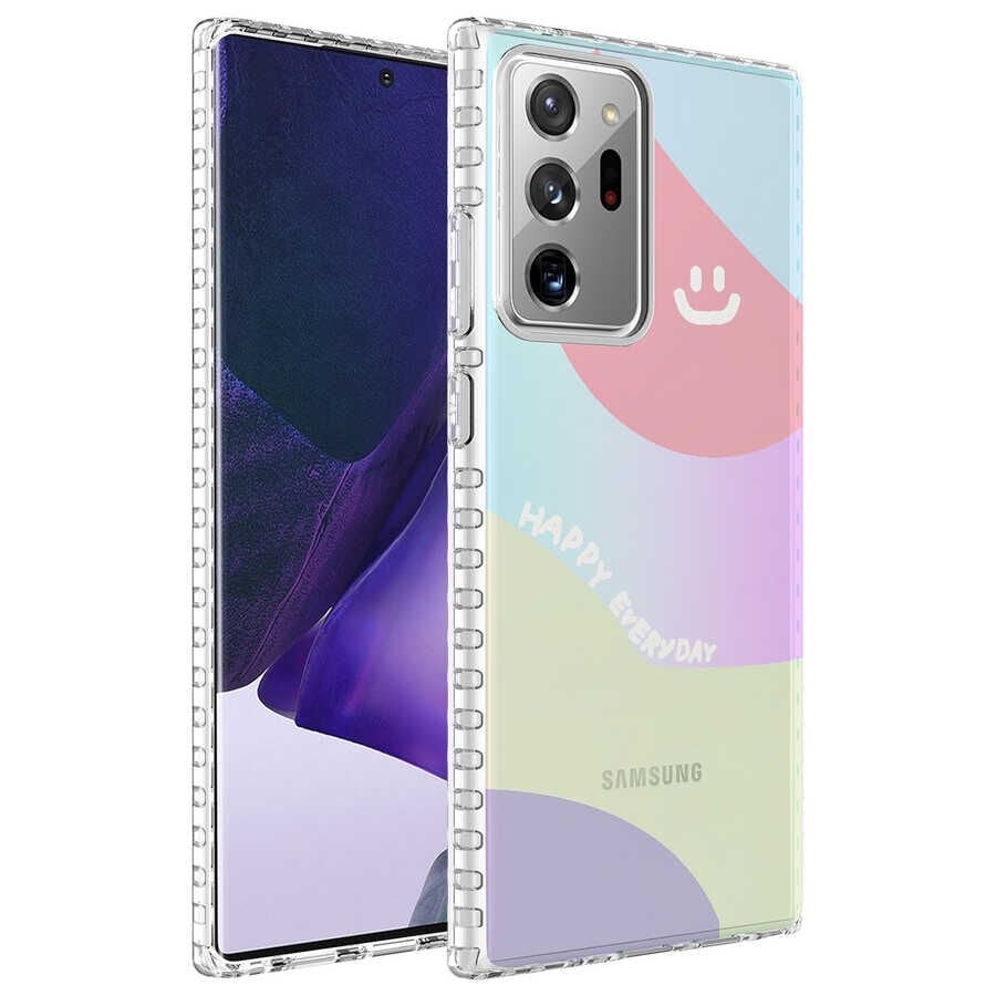Samsung Galaxy Note 20 Ultra Kılıf Kamera Çıkıntılı Airbag Kenarlı Darbe Emici Kapak (ELEGANS) NO8