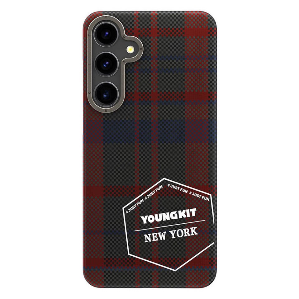 Samsung Galaxy S24 Kılıf Ekose Desenli Youngkit Gezhi Serisi Kapak