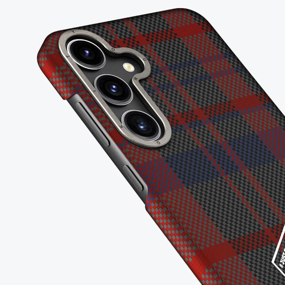 Samsung Galaxy S24 Kılıf Ekose Desenli Youngkit Gezhi Serisi Kapak