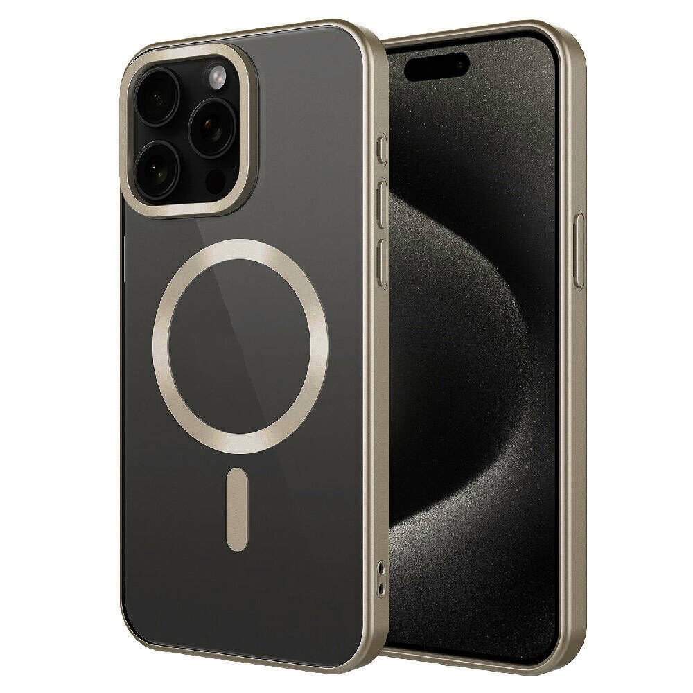 Apple iPhone 15 Pro Max Kılıf Mat Tasarımlı Magsafe Wireless Şarj Özellikli HEPTEKİLETİŞİM Mat Setro Kapak