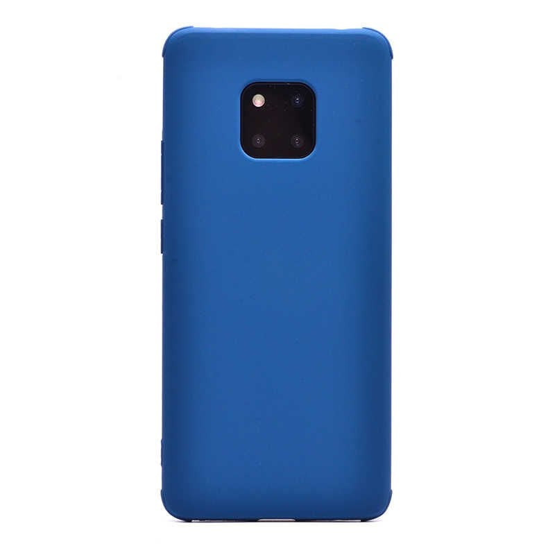 Huawei Mate 20 Pro Sililkon Mat Soft Yüzeyli Kapak (NEVA) Petrol Mavi