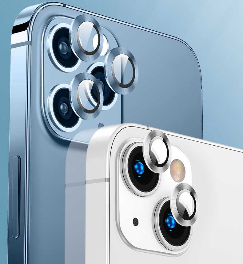 Apple iPhone 13 Pro Kamera Lens Koruyucu Kolay Takma Aparatlı (CL-04) Siyah