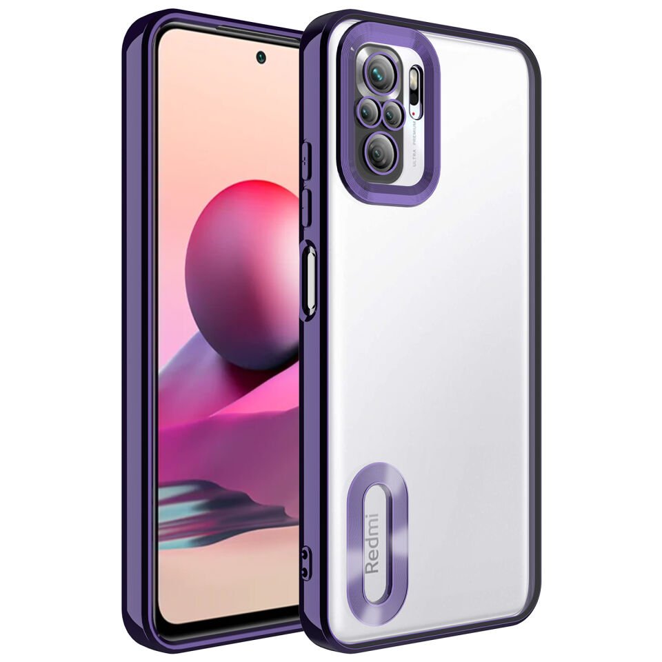 Xiaomi Redmi Note 10S Kılıf Kamera Korumalı Logo Gösteren HEPTEKİLETİŞİM Omega Kapak