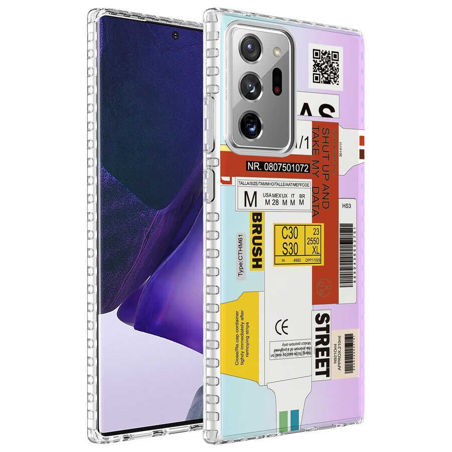 Samsung Galaxy Note 20 Ultra Kılıf Kamera Çıkıntılı Airbag Kenarlı Darbe Emici Kapak (ELEGANS) NO2