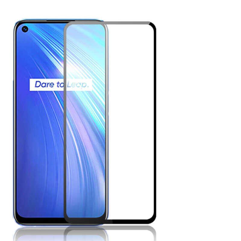 Realme 6 HEPTEKİLETİŞİM Kenarları Kırılmaya Dayanıklı Cam Ekran Koruyucu