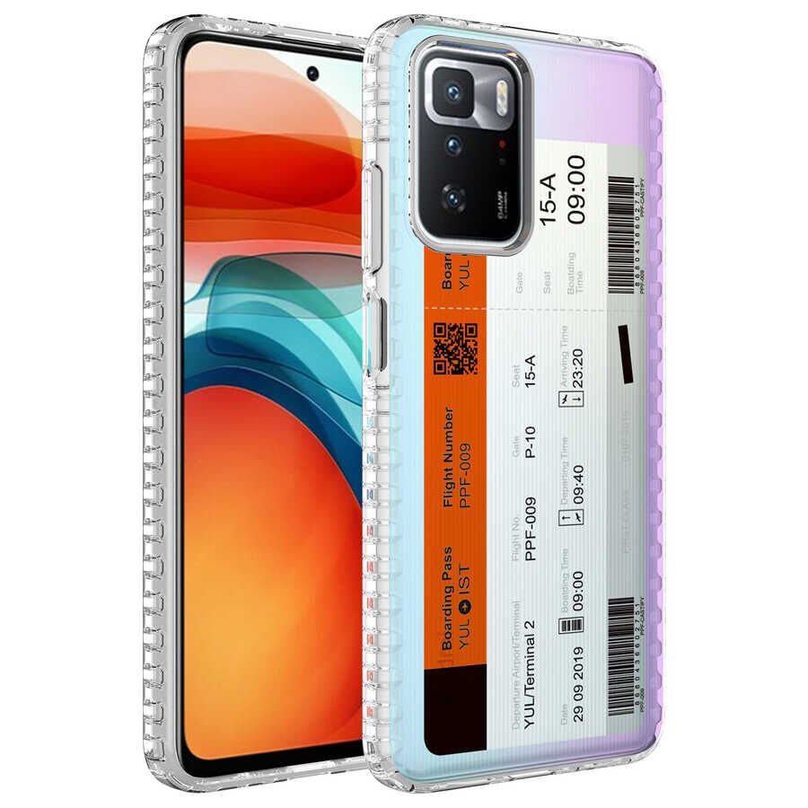 Xiaomi Redmi 10 Kılıf Kamera Çıkıntılı Airbag Kenarlı Darbe Emici Desenli Kapak (ELEGANS) NO5