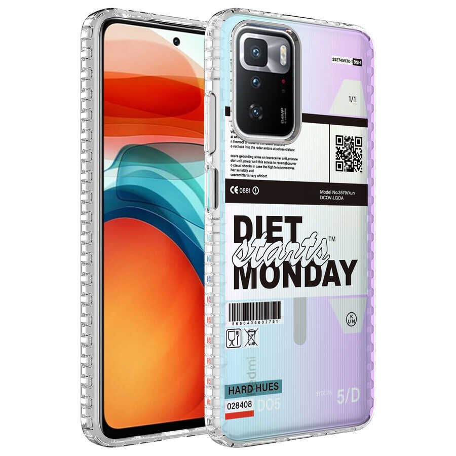 Xiaomi Redmi 10 Kılıf Kamera Çıkıntılı Airbag Kenarlı Darbe Emici Desenli Kapak (ELEGANS) NO5