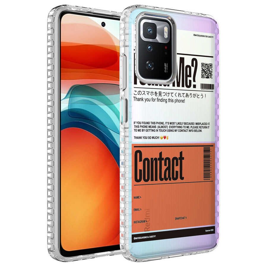 Xiaomi Redmi 10 Kılıf Kamera Çıkıntılı Airbag Kenarlı Darbe Emici Desenli Kapak (ELEGANS) NO6