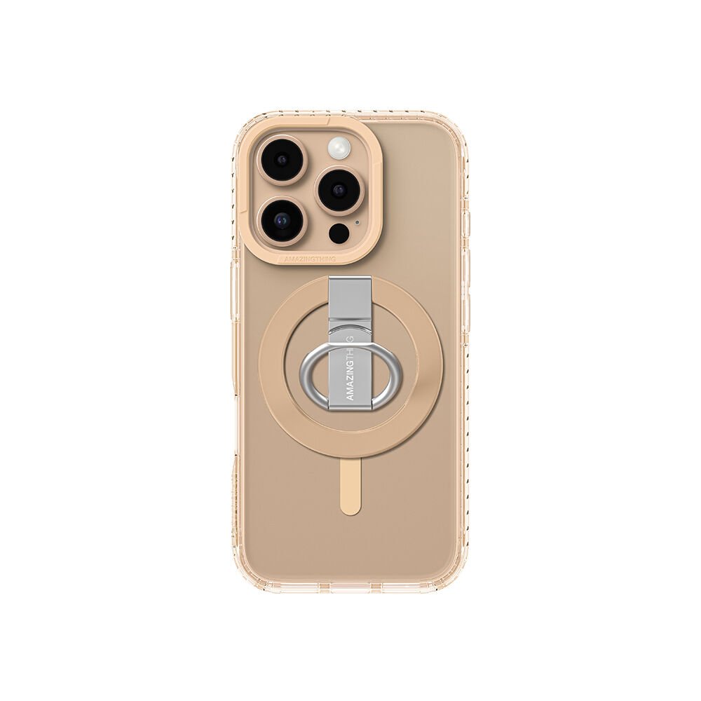 Apple iPhone 16 Pro Max Kılıf Magsafe Şarj Özellikli Yüzük Standlı Amazingthing Titan Pro Serisi Kapak