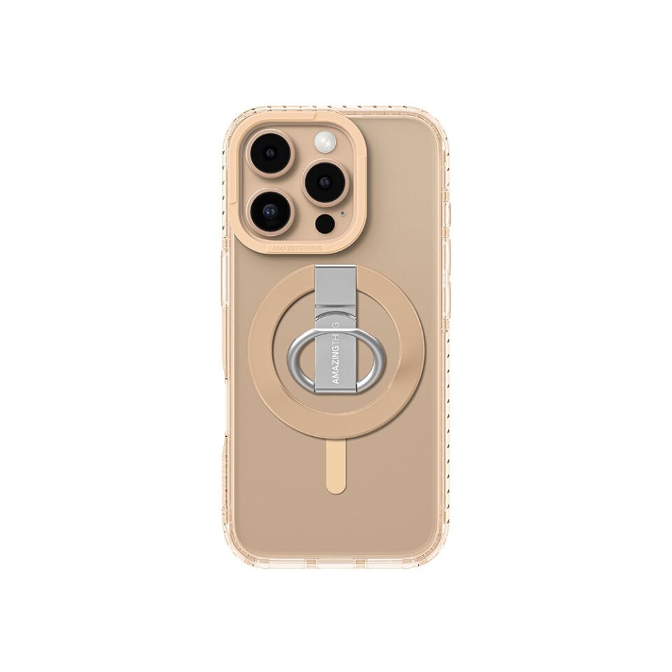 Apple iPhone 16 Pro Max Kılıf Magsafe Şarj Özellikli Yüzük Standlı Amazingthing Titan Pro Serisi Kapak