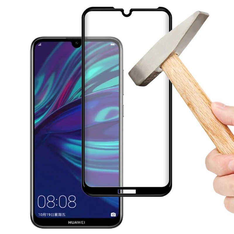 Huawei Y6S 2019 HEPTEKİLETİŞİM Kenarları Kırılmaya Dayanıklı Cam Ekran Koruyucu