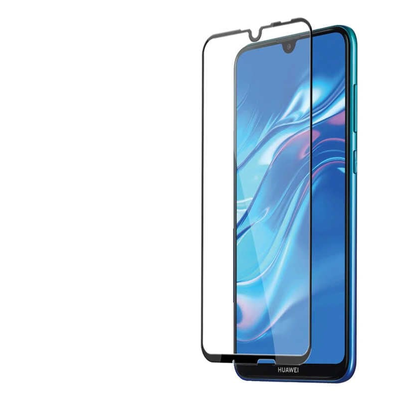 Huawei Y6S 2019 HEPTEKİLETİŞİM Kenarları Kırılmaya Dayanıklı Cam Ekran Koruyucu