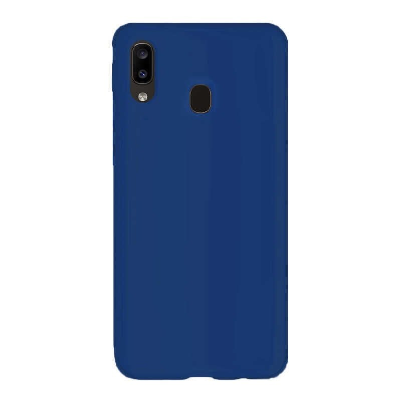 Samsung Galaxy A20 Sililkon Mat Soft Yüzeyli Kapak (NEVA) Lacivert