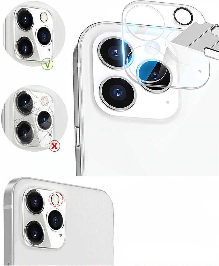 Apple iPhone 13 Pro Max HEPTEKİLETİŞİM Kamera Lens Koruyucu Cam Filmi