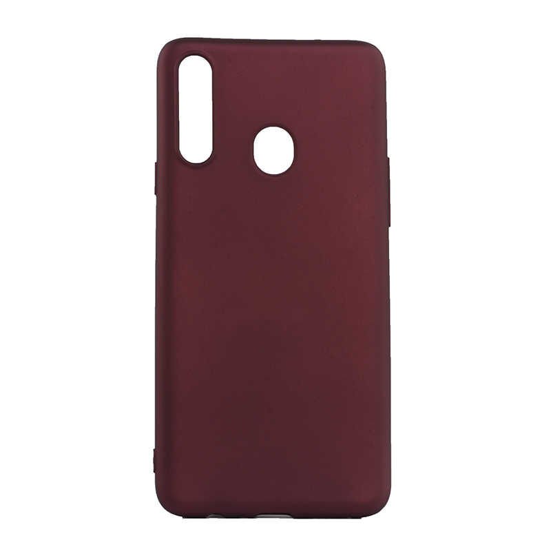 Samsung Galaxy A20S Kılıf Yumuşak Dokulu Soft Esnek İnce Mat Renkli Silikon Kapak (PREMİER) Lacivert