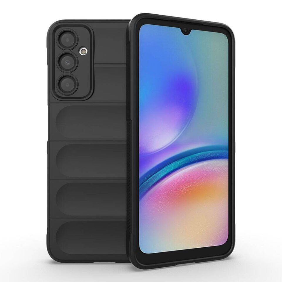 Samsung Galaxy A05S Kılıf Esnek TPU Oyuklu Arka Yüzey Tasarımlı Silikon Kapak (Etnik) Siyah