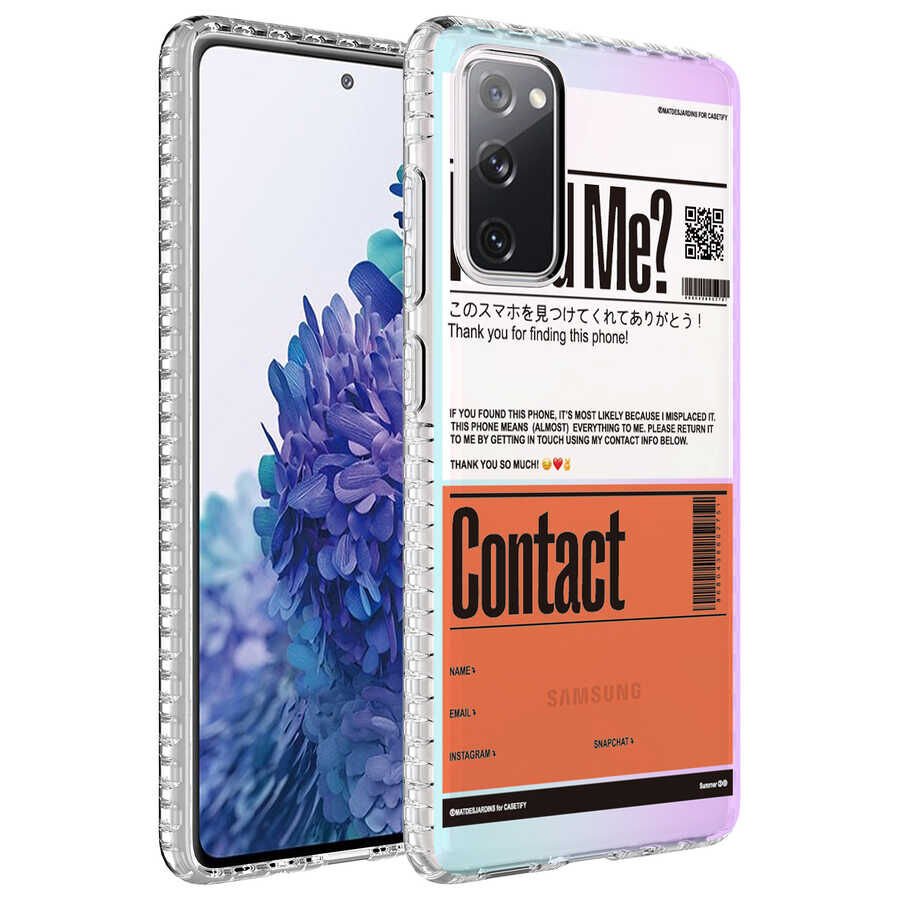 Samsung Galaxy S20 FE Kılıf Kamera Çıkıntılı Airbag Kenarlı Darbe Emici Desenli Kapak (ELEGANS) NO6