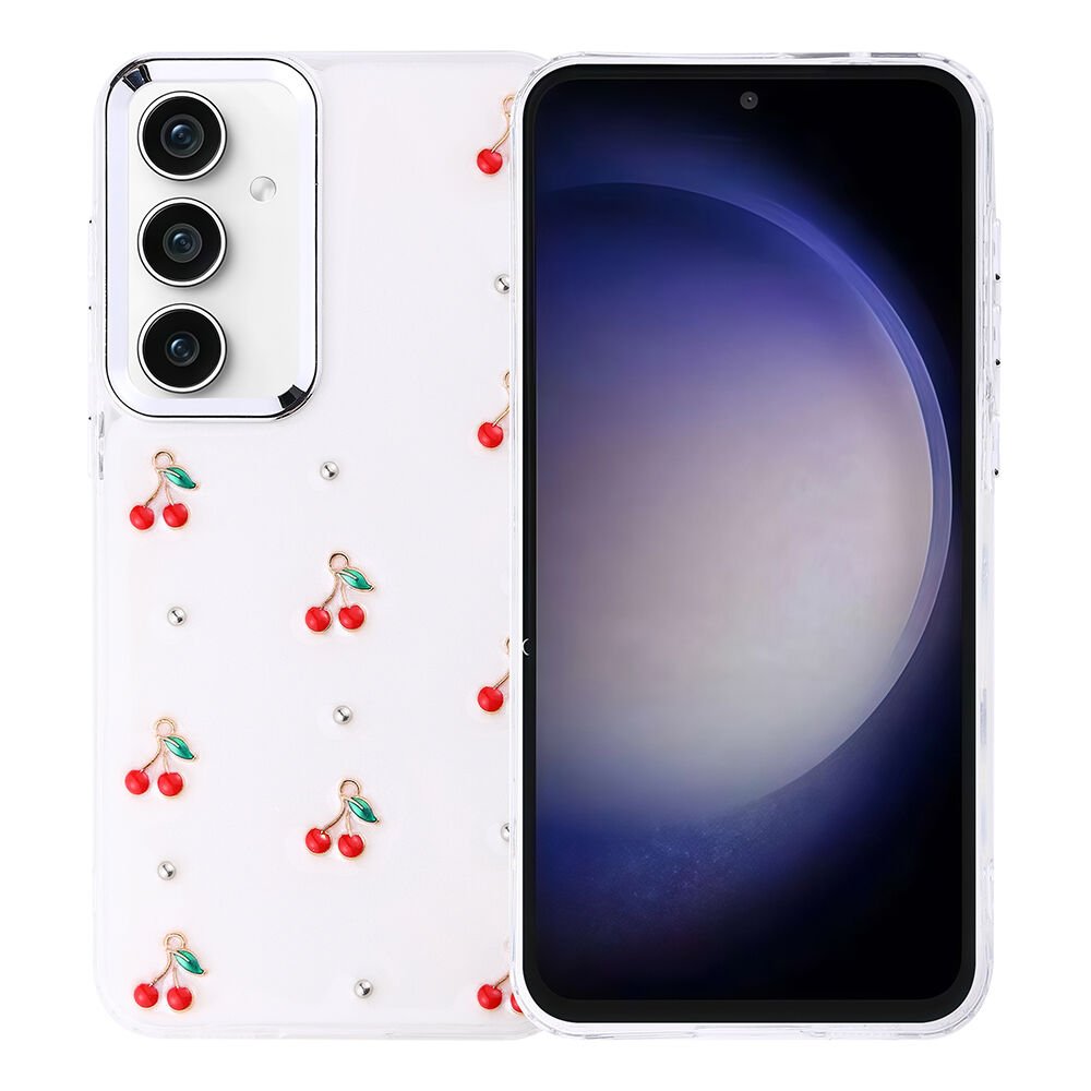 Galaxy S23 FE Kılıf Airbag Tasarımlı Simli Şeffaf Zore Kutup Kapak