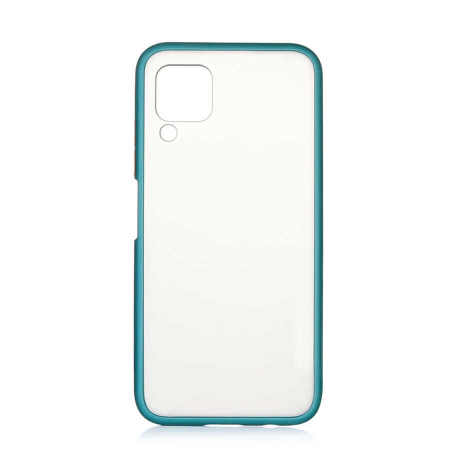 Huawei P40 Lite Kılıf Mat Parmak İzi Yapmaz Renkli Tuşlu Sert Silikon Kapak (fri) Siyah
