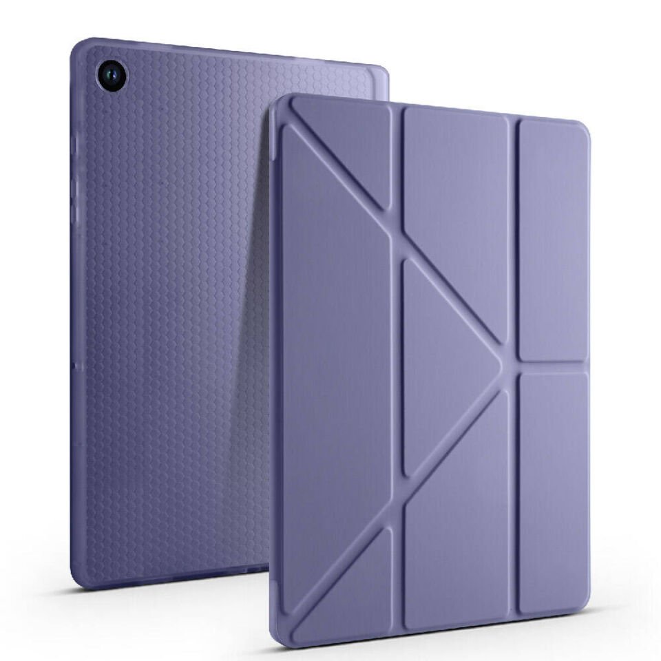 Samsung Galaxy Tab A9 Plus 11 Inç Kılıf Kalem Bölmeli Standlı Kılıf (TR) Mor