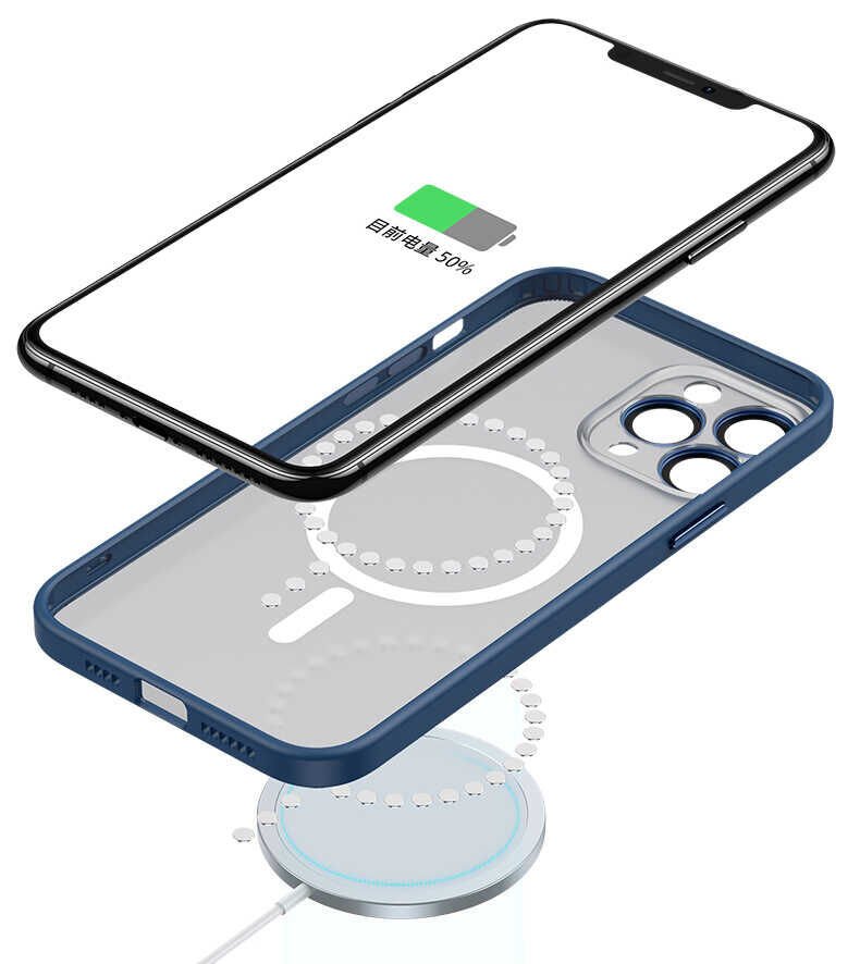 Apple  iPhone 12 Pro Max Kılıf Lens Koruyuculu Tacsafe Destekli Kenarları Renkli Mat  Kapak (MOKKA) Rose Gold