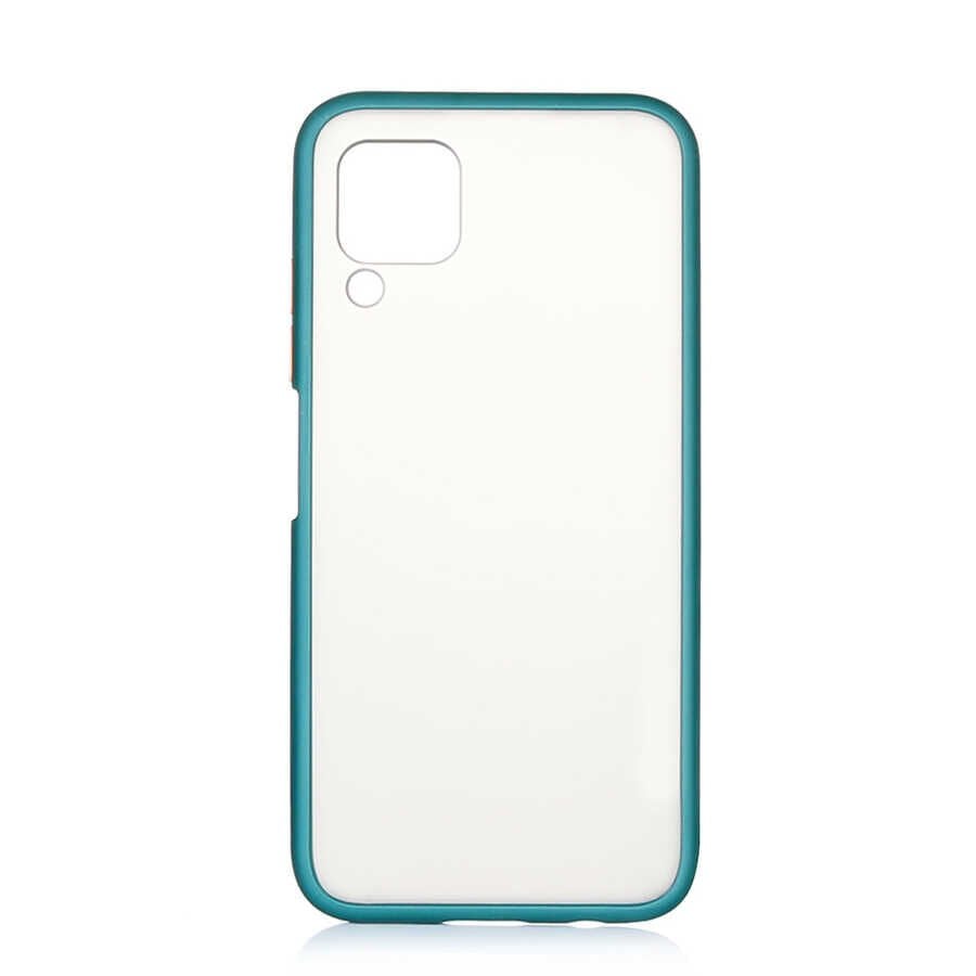 Huawei P40 Lite Kılıf Mat Parmak İzi Yapmaz Renkli Tuşlu Sert Silikon Kapak (fri) Lacivert