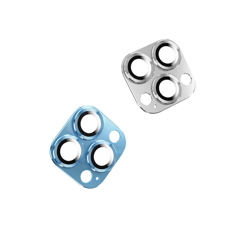 Apple iPhone 13 Mini Kamera Lens Koruyucu Kolay Takma Aparatlı Metal Malzemeli (CL-03) Siyah