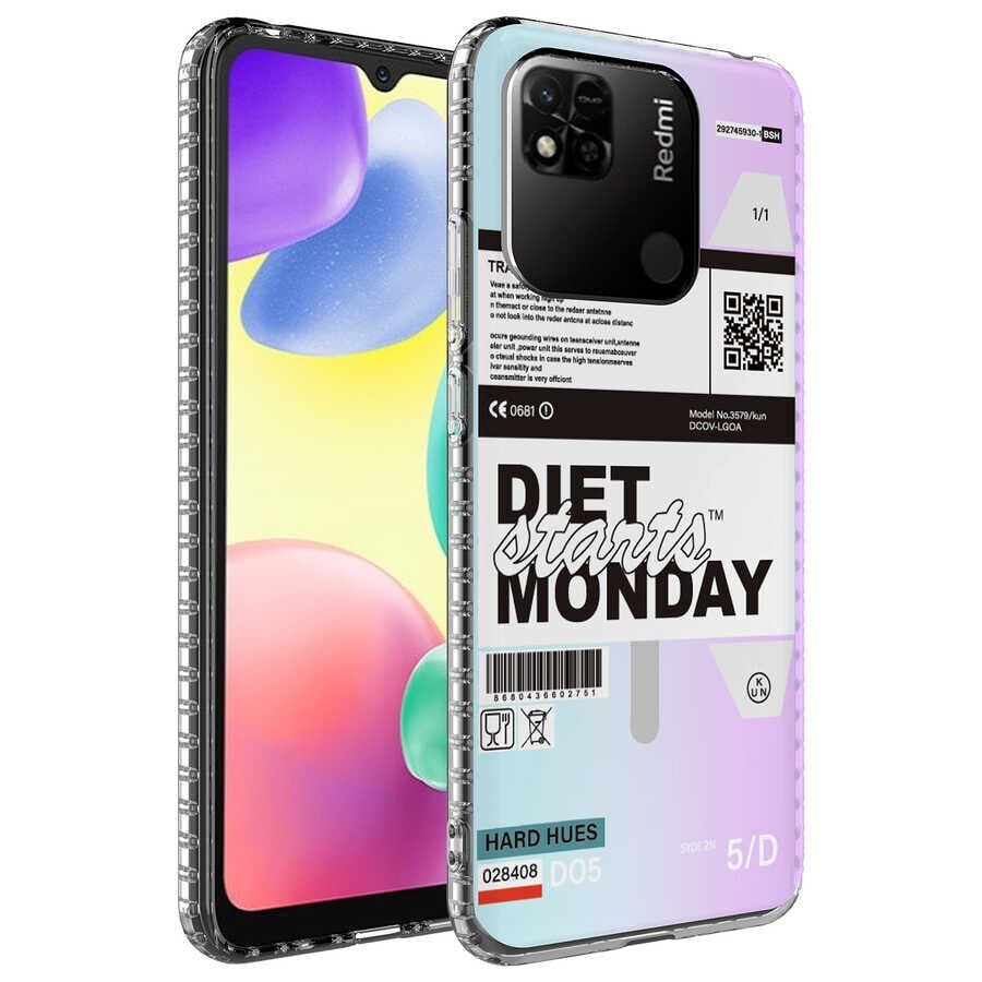 Xiaomi Redmi 10C Kılıf Kamera Çıkıntılı Airbag Kenarlı Darbe Emici Desenli Kapak (ELEGANS) NO5