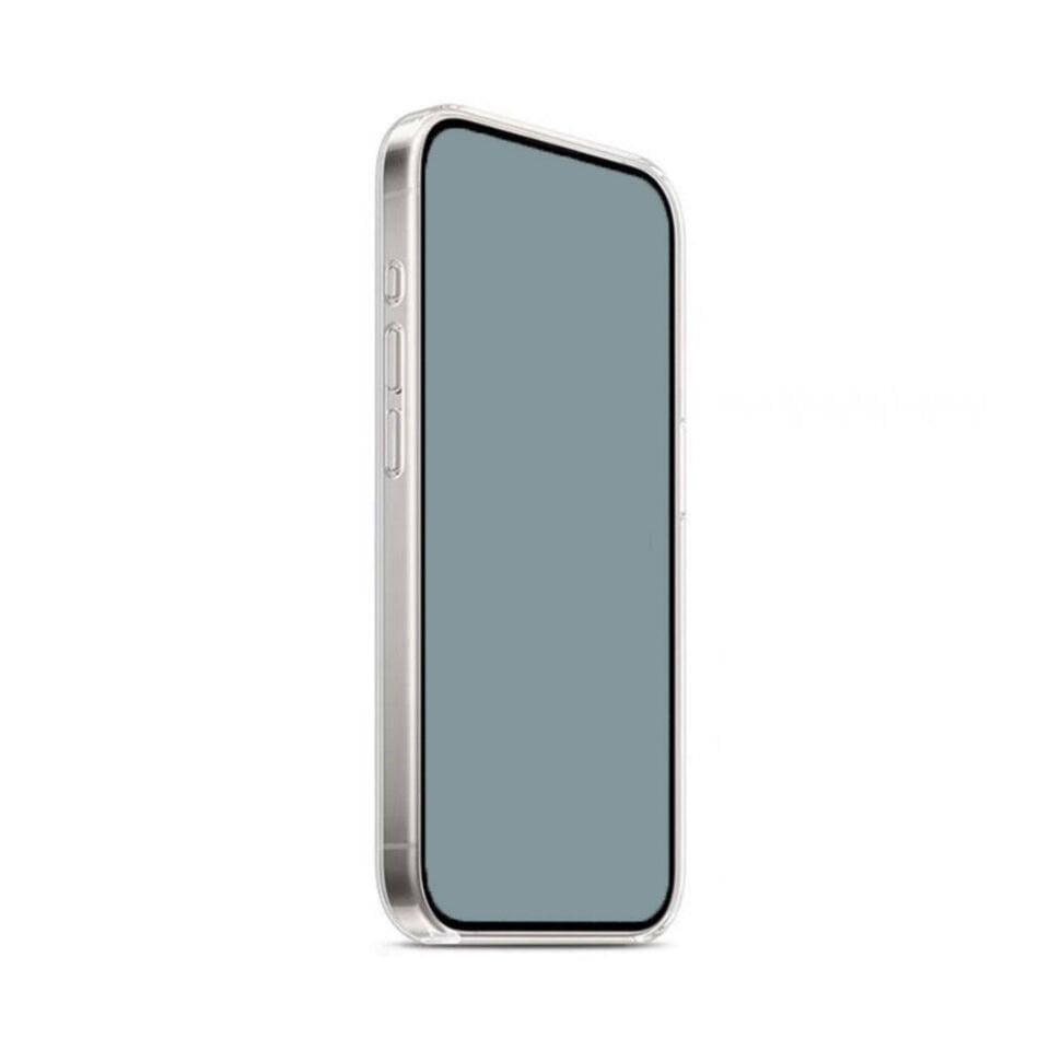 Apple iPhone 15 Pro Max Kılıf Magsafe Wireless Şarj Destekli Sert Şeffaf Darbe Emici Kapak (EMBOS) Renksiz