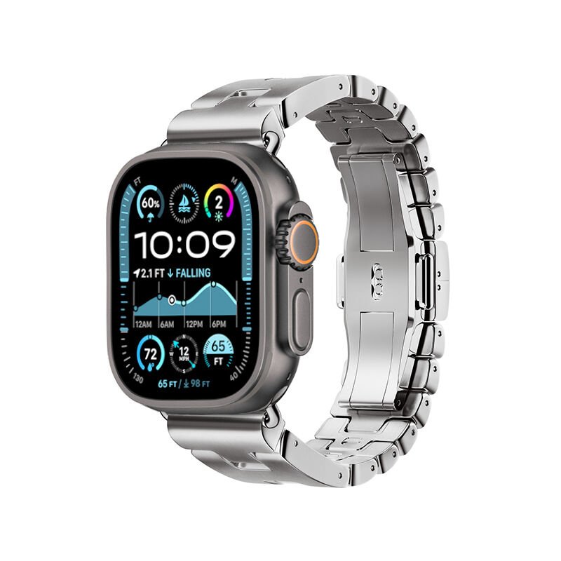Apple Watch Ultra 49mm HEPTEKİLETİŞİM KRD-125 Metal Kordon Strap Kayış