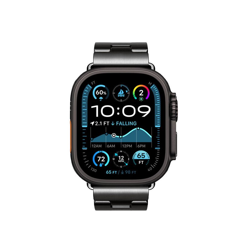 Apple Watch Ultra 49mm HEPTEKİLETİŞİM KRD-125 Metal Kordon Strap Kayış