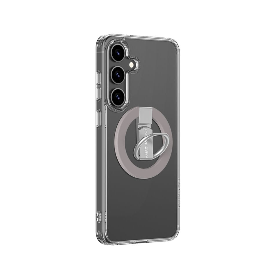 Galaxy S25 Kılıf M-safe Şarj Özellikli Yüzük Standlı Amazingthing Minimal Grip Serisi Kapak