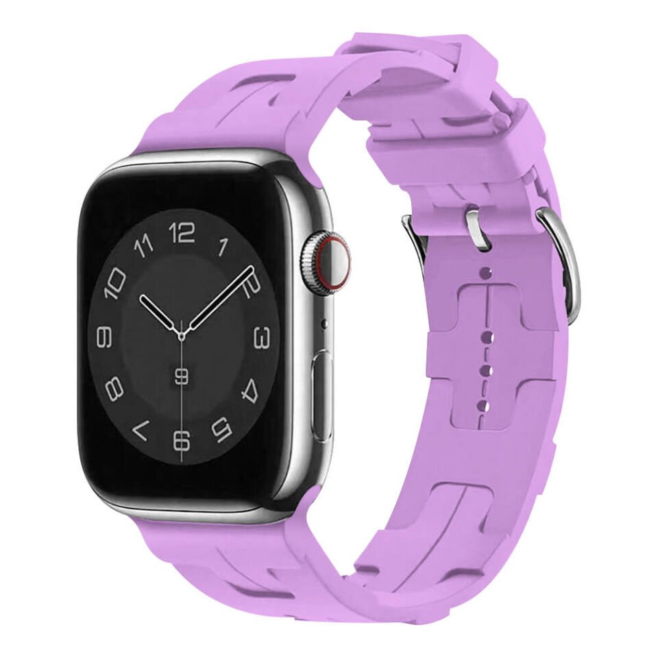 8/se/nike 38mm 40mm 41mm Silikon Kordon Tasarım (KRD-92) Lila