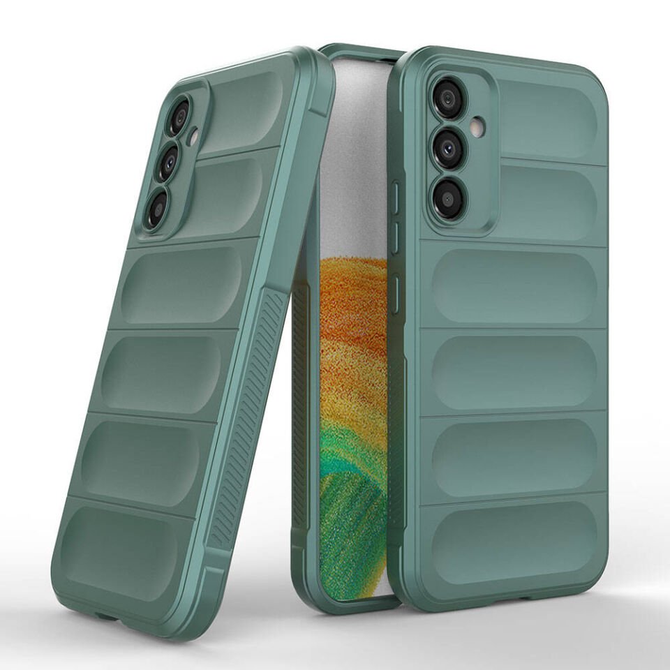 Samsung Galaxy A34 Kılıf Esnek TPU Oyuklu Arka Yüzey Tasarımlı Silikon Kapak (Etnik) Lacivert