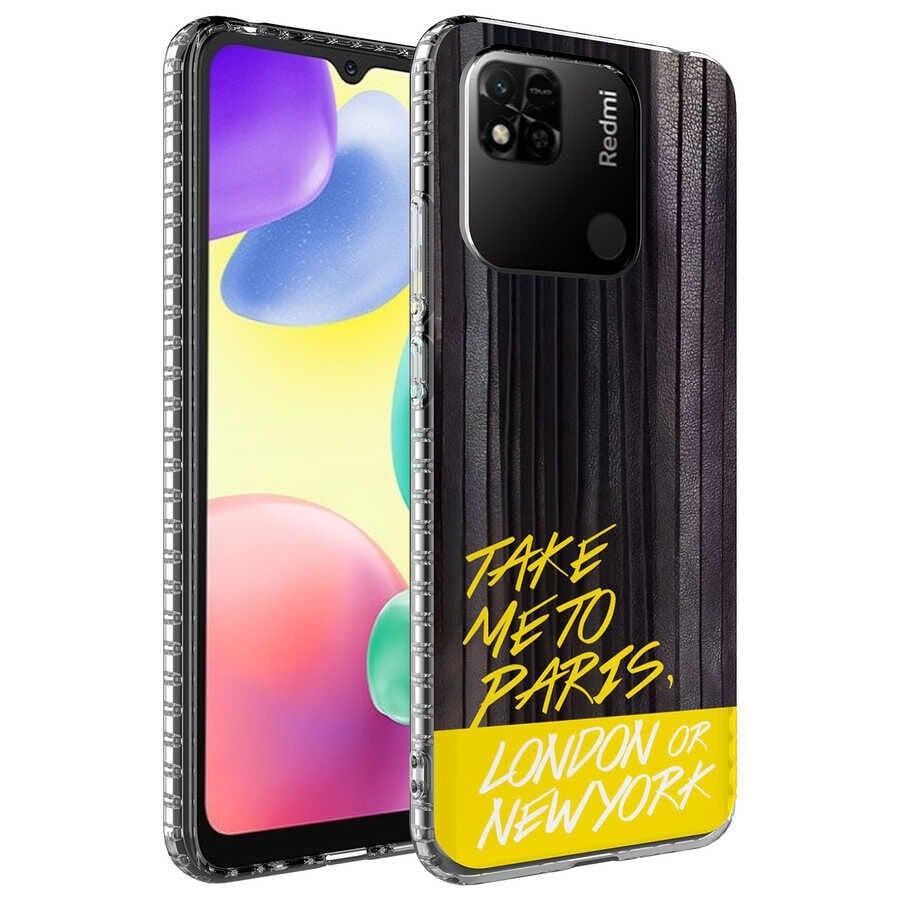 Xiaomi Redmi 10C Kılıf Kamera Çıkıntılı Airbag Kenarlı Darbe Emici Desenli Kapak (ELEGANS) NO4