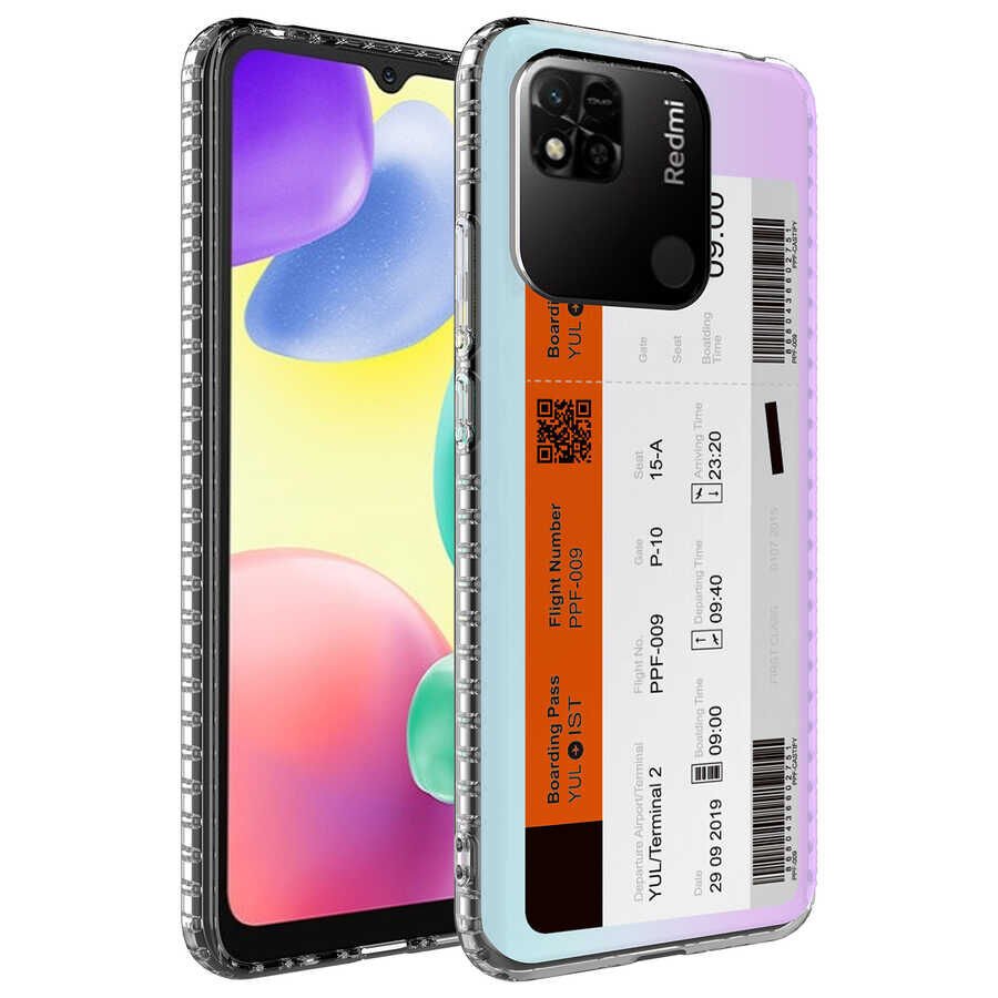 Xiaomi Redmi 10C Kılıf Kamera Çıkıntılı Airbag Kenarlı Darbe Emici Desenli Kapak (ELEGANS) NO1