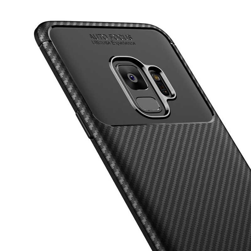 Samsung Galaxy S9 Kılıf Kamera Çıkıntılı Karbon Fiber Dokulu Renk Atmaz Kapak (NEGRO) Kahverengi